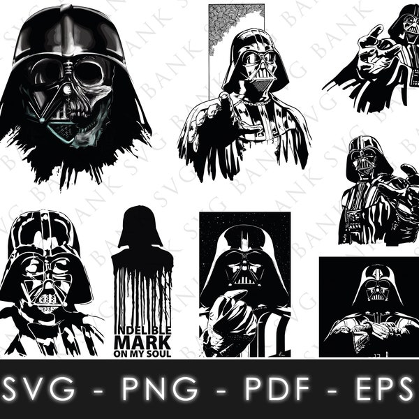 Darth Vader SVG, Darth Vader Vector, Darth Vader Silhouette SVG, Darth Vader Silhouette Vector, Star Wars Svg, Star Wars Vector