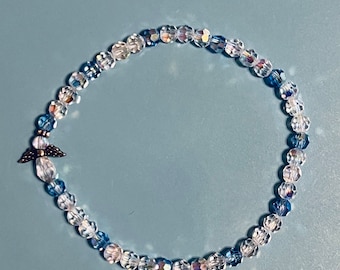 Angel Bracelet, Guardian Angel Bracelet, Memorial Bracelet, Beaded Stretch Bracelet, Handmade Beaded Bracelet