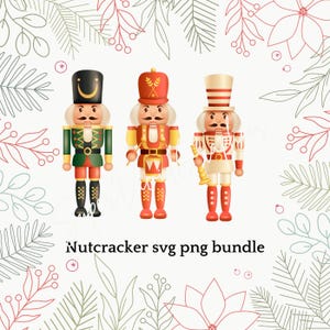 Casse-noisette SVG, clipart casse-noisette, bundle casse-noisette png téléchargement numérique Noël cricut coupe fichiers