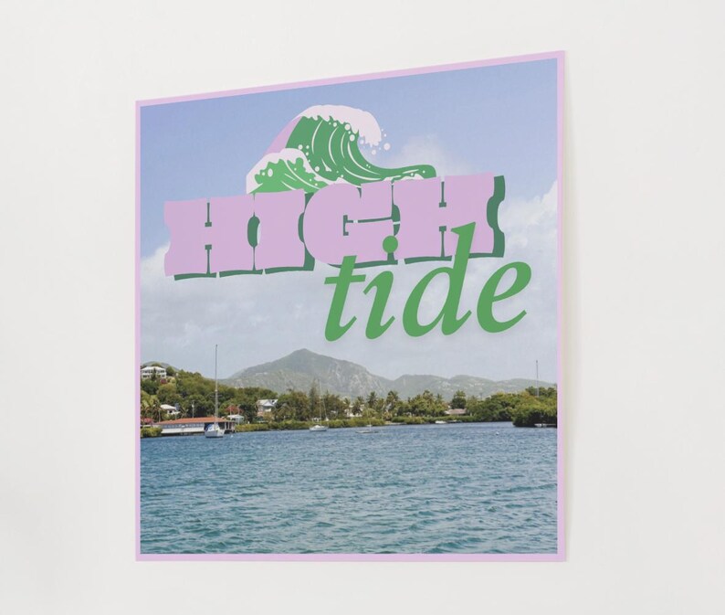 High Tide Graphic Design Digital Poster - Etsy