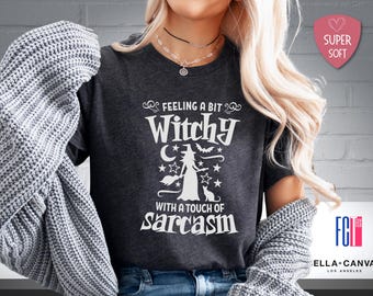 Camiseta retro de Halloween con temática de brujas: camiseta femenina con un toque sarcástico