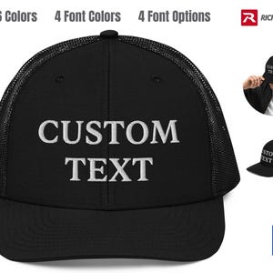 Gorra de camionero Richardson 112 con bordado personalizado: gorra snapback personalizada