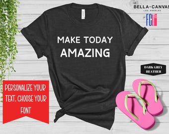 Custom Text Bella+Canvas T-Shirt: Personalized Soft Cotton Tee