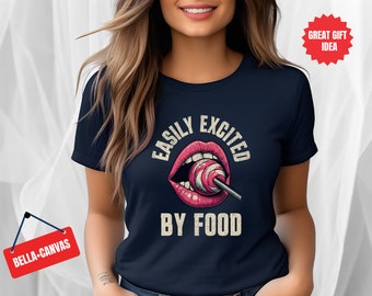 Camiseta divertida para amantes de la comida: ¡Me encanta la comida! Camiseta unisex de jersey.