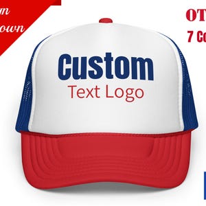 Casquette trucker avec texte/logo personnalisé : vêtements de travail personnalisés