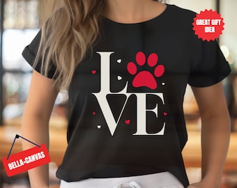 Maglietta per mamma di cani: maglietta con stampa di zampe, regalo per amanti degli animali