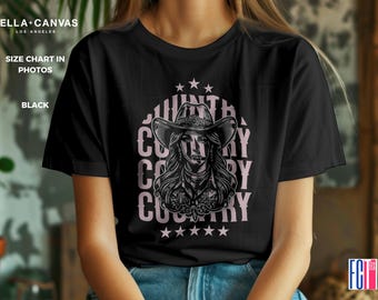 Retro Cowgirl Graphic Tee: Western Country Music Shirt