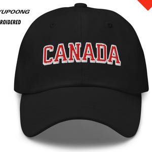 Embroidered Canada Hat: Adjustable Cotton Twill Dad Hat