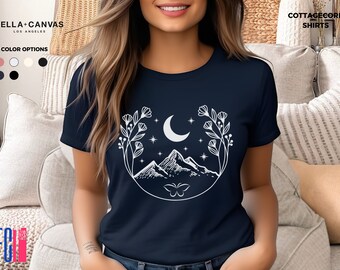 Shirt Boho Mountain Wildflowers: art-nouveau-T-shirt
