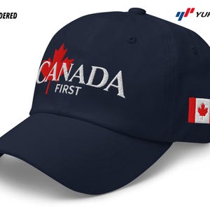 Embroidered Canada Hat for Men for Women, Canada First Dad Cap , Canada First, Adjustable Strap, Unisex Baseball Hat