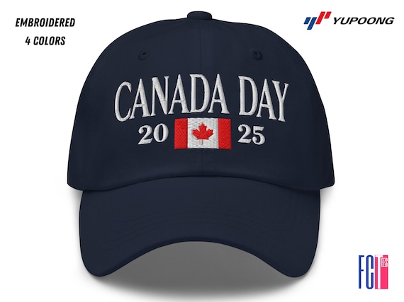 Casquette Canadienne Adulte Et Fille 10 Ans - Feuille D'érable Et Drapeau Brodés, Réglable, Coton/polyester - 2