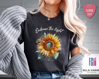 Sunflower Graphic Tee: Women's Floral Print Shirt