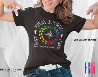 Inspirational T-Shirt: Every Journey First Step - Self Growth Tee