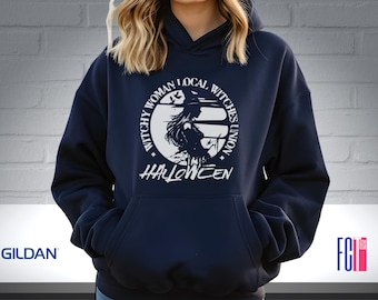 Witchy Woman Halloween Hoodie: Retro Spiritual Design