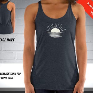 Vintage Inspired Tanks, Racerback Tank, Sunshine Tank Tops, Summer Tank Top, Workout Clothes, Summer Shirt, Boho, Gift for Her