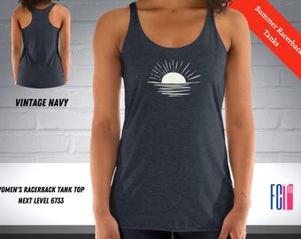 Sunshine Racerback Tank Top: Vintage inspiriertes Boho Shirt