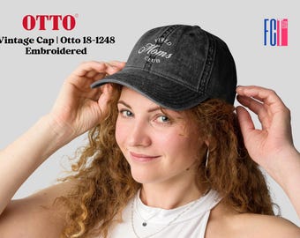 Embroidered Tired Moms Club Hat: Vintage Cotton Twill Cap