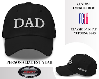 Gepersonaliseerde geborduurde papa-hoed: cadeau nieuwe vader