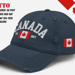 Canada Baseball Cap, Vintage Canada Hat, Embroidered Canada Caps, Canadian Flag Dad Hat, Gift For Canadians, Distressed Dad Hat