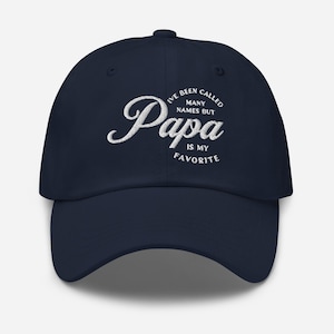 Papa And Grandpa Hat, Embroidered Papa Hat, Gift for Grandparents, New Grandad Hat, New Grandpa Tee, Pregnancy Announcement, Grandad Hat