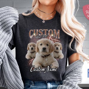 Custom Pet Vintage Shirt, Custom Dog Bootleg Rap Shirt, Dog Lover T-Shirt, Retro 90's Graphic T-Shirt, Personalized Shirt, Pet Face Shirt