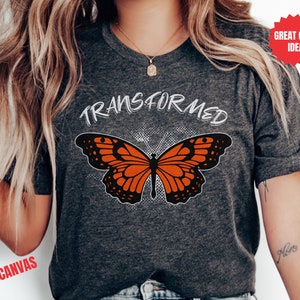 Transformed Butterfly Graphic Tee: Bohemian Women&#39;s T-Shirt