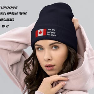 Embroidered Canada Beanie for Men for Women, Its not for Sale, We are Not Your 51st State, Adjustable Strap, Unisex toque