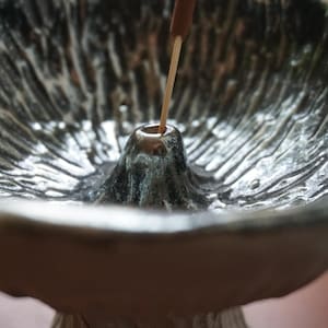 Handmade Ceramic Incense Holder - Pedestal Bowl