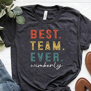 Custom Team Name T-Shirt Personalized Group Matching Tees Gift