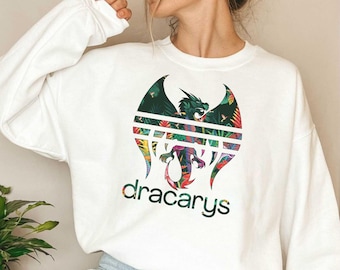 Dracarys Dragon Retro Style Sweatshirt | Dracarys Sweatshirt | Mother Of Dragons Sweater Gift