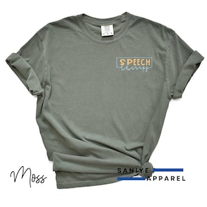 Comfort Colors Speech Therapy Pocket Print Shirt, Gift for Speech Therapist Shirt, Gift For Therepist, Mental Health Tee