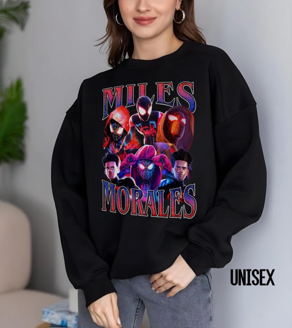 Streetwear Miles Morales Across the Spider verse Vintage Sweatshirt Miles Morales Sweater Gift Etsy