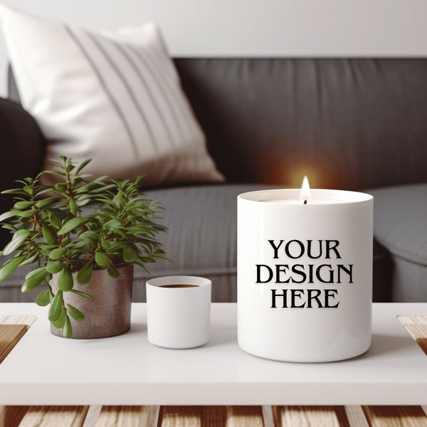 Blank White Candle Mockup White Candle Mockup Plain Candle Mockup Blank Bundle Mockups Candle Stickers Candle Label Candle Jar Mockups