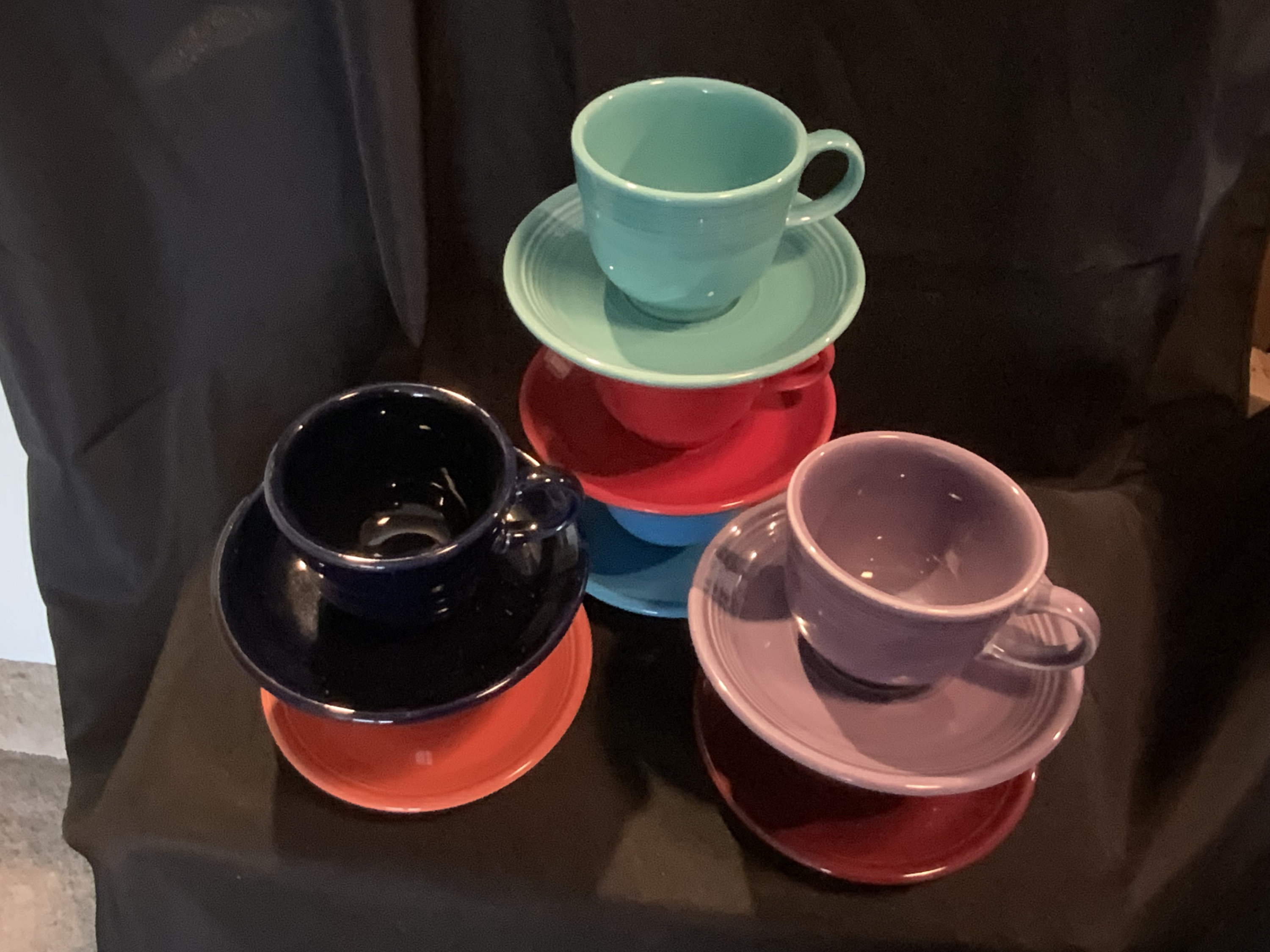 Vintage 90s Fiestaware Cup and Saucer Etsy