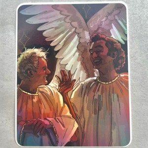 Good Omens Aziraphale and Crowley Angel Sticker