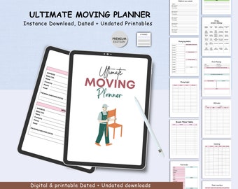 Ultimate Moving Planner Organizer, Complete Move Checklist, Home Relocation Planner