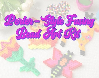 Perler-Style Fusing Bead Art Kit • 48 Colors + Tools • DIY Pixel Crafts