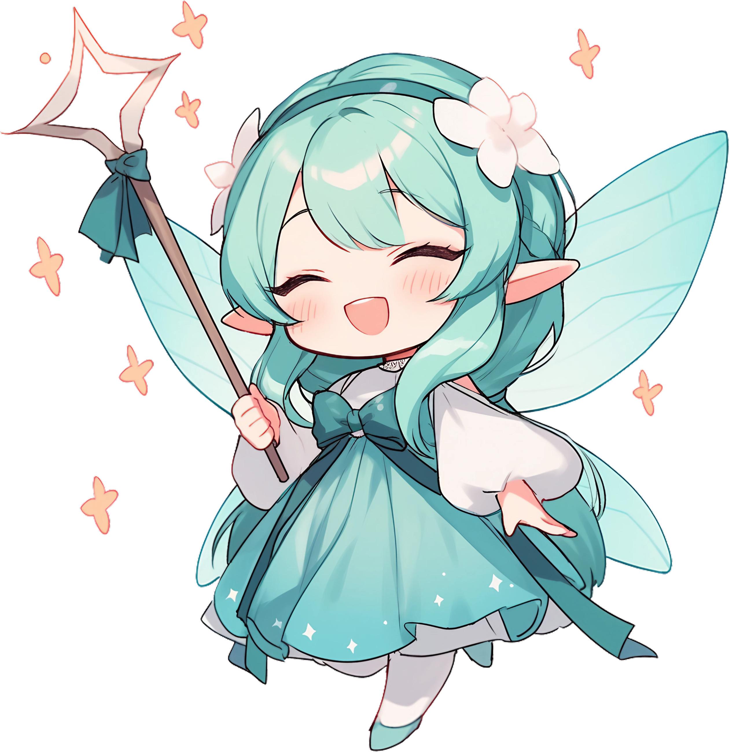 Adorable Anime Fairy Clipart Bundle - Cute Girls and Boys PNG for ...