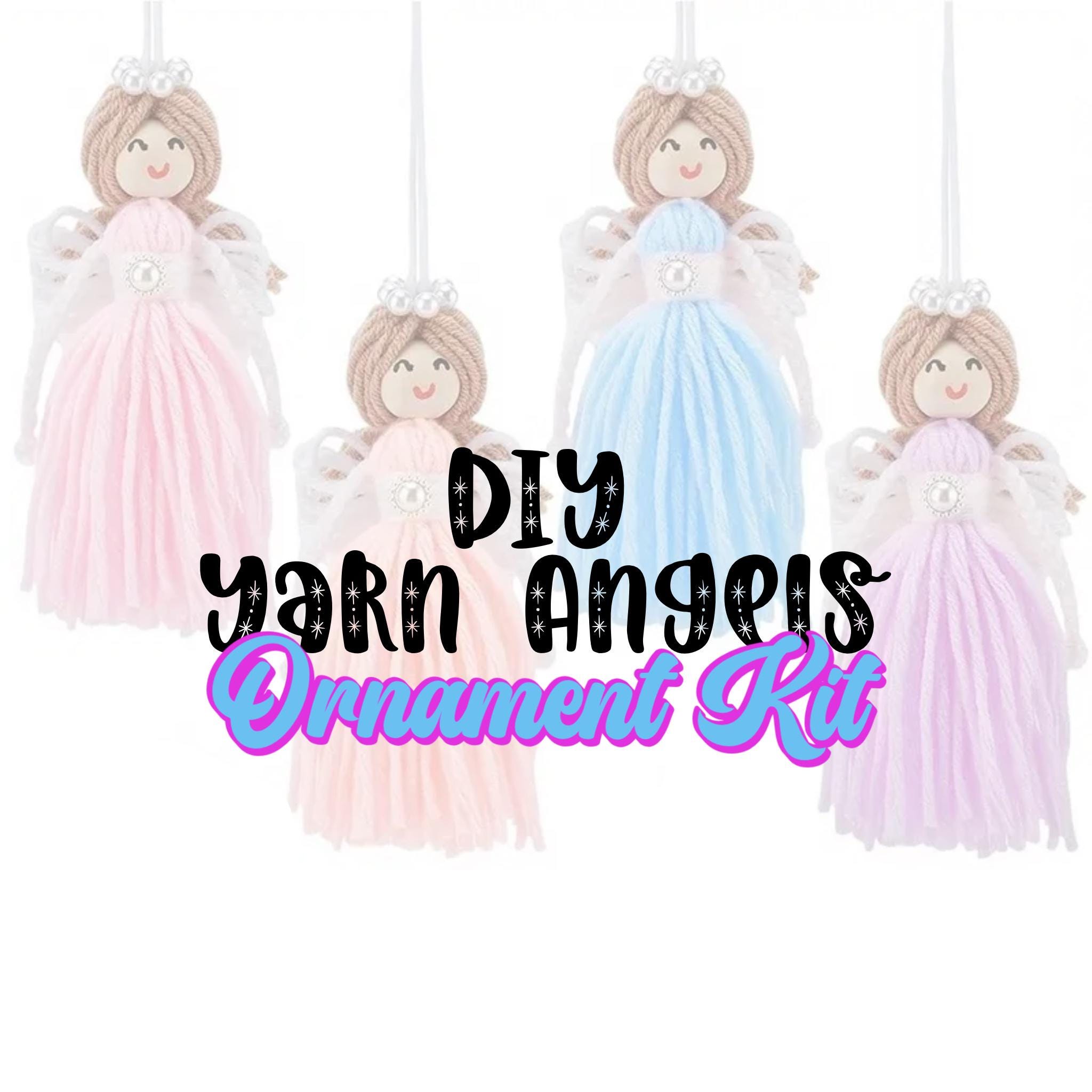 40 Sweet and Easy Angel Crafts for Kids To Make! 22 DIY Angel Ornament Kit Handmade Yarn or Ribbon Craft