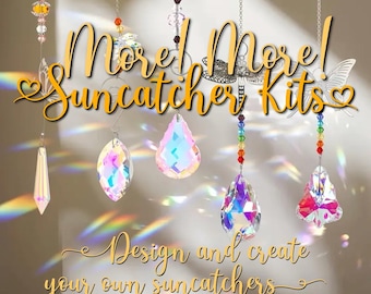 SUNNYCLUE DIY Sonnenfänger Bastelset – 5 Stück Mit Schmetterlingen, Glasperlen & Haken, Für Fenster & Garten
