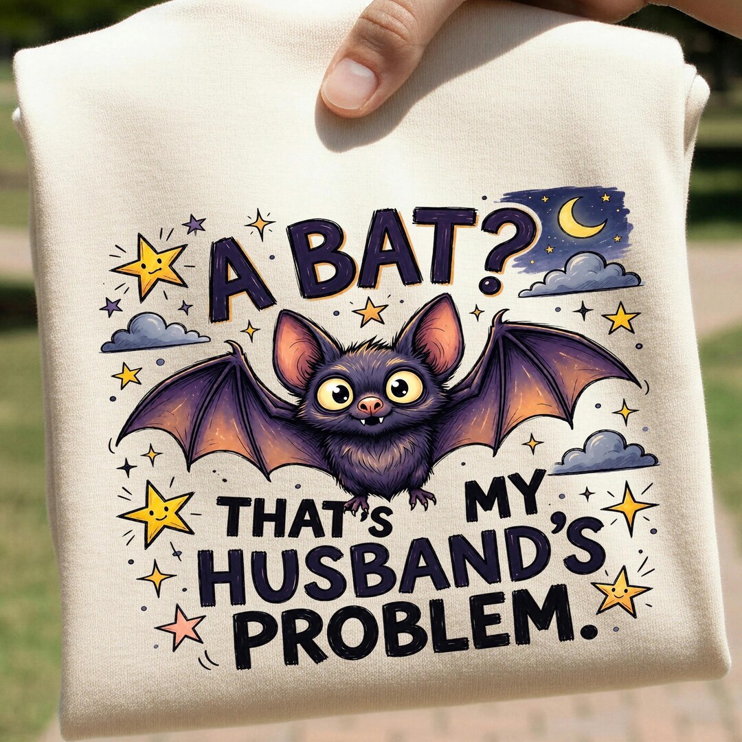 A Bat? That's My Husband's Problem PNG, Funny Bat T-shirt Design ...
