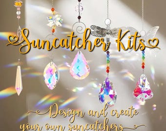 DIY Crystal Suncatcher Kits | Sun Catcher Making Supplies Sets | Boho Window Hanging Craft Kits