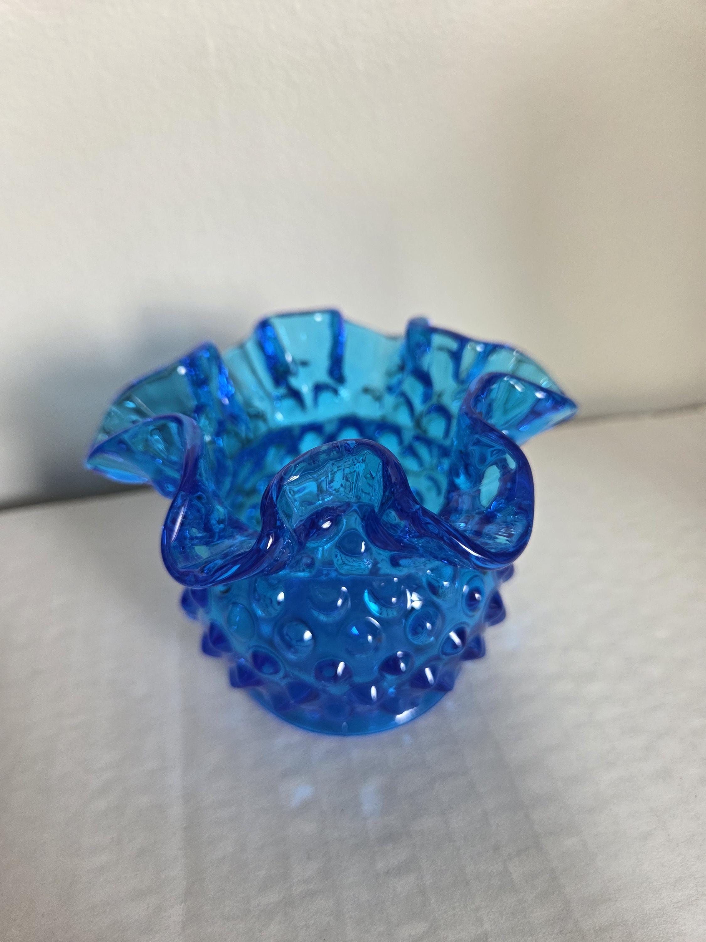 Vintage fenton blue vase - Etsy 日本