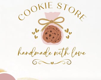 Bakery Canva Logo Template, DIY Cookie Store Design (Editable)
