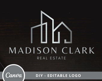 Real Estate Building Logo Design, Real Estate Canva Logo Template, Modern Building DIY Logo, Realtor Logo, Investments Logo , Instant Access