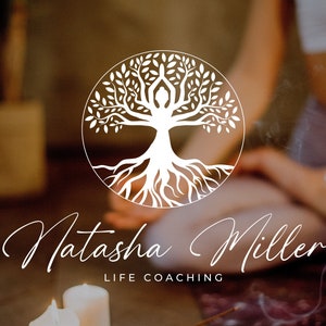 Woman Tree Editable Logo, DIY Wellness Canva Logo Template, Life Coach, Yoga, Psychology, Healing Logo, Human Tree Logo, Tree of Life Logo. image 3