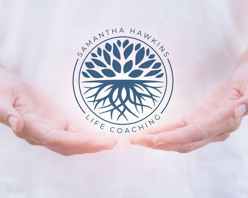 Tree Roots Mandala Logo, Tree of Life Canva Logo, DIY Life Coaching Logo, Yoga Logo, Psychology Logo, Healing Logo, Natural Therapy Logo. image 3