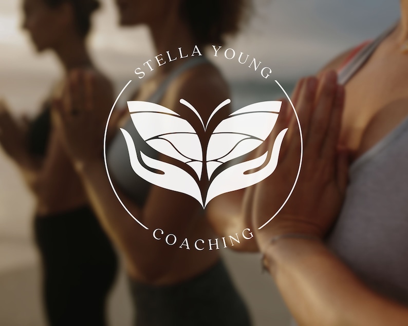 Butterfly Life Coaching Canva Logo Template, Wellness Editable Logo, Yoga, Psychology. Healing Therapy Logo Design, Spa Logo, Hand Care Logo image 3