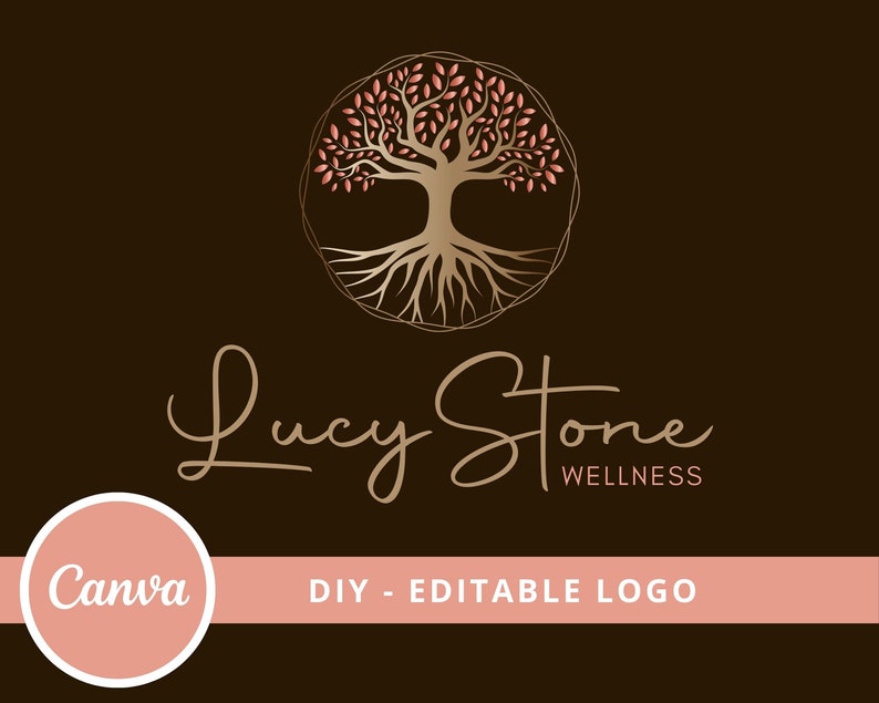 Tree of Life Canva Logo Template, Tree Editable Logo, DIY Life Coaching Logo, Yoga Logo, Psychology Logo, Healing Logo, Natural Therapy Logo image 3