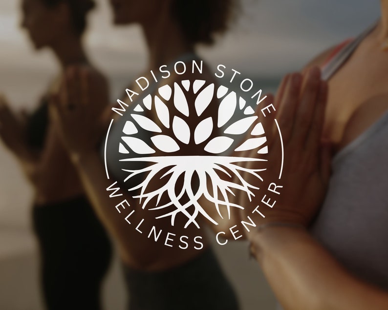 Tree Roots Mandala Wellness Logo, Tree of Life Canva Logo, DIY Life Coaching Logo, Yoga Logo, Psychology Logo, Healing Logo, Therapy Logo. image 2